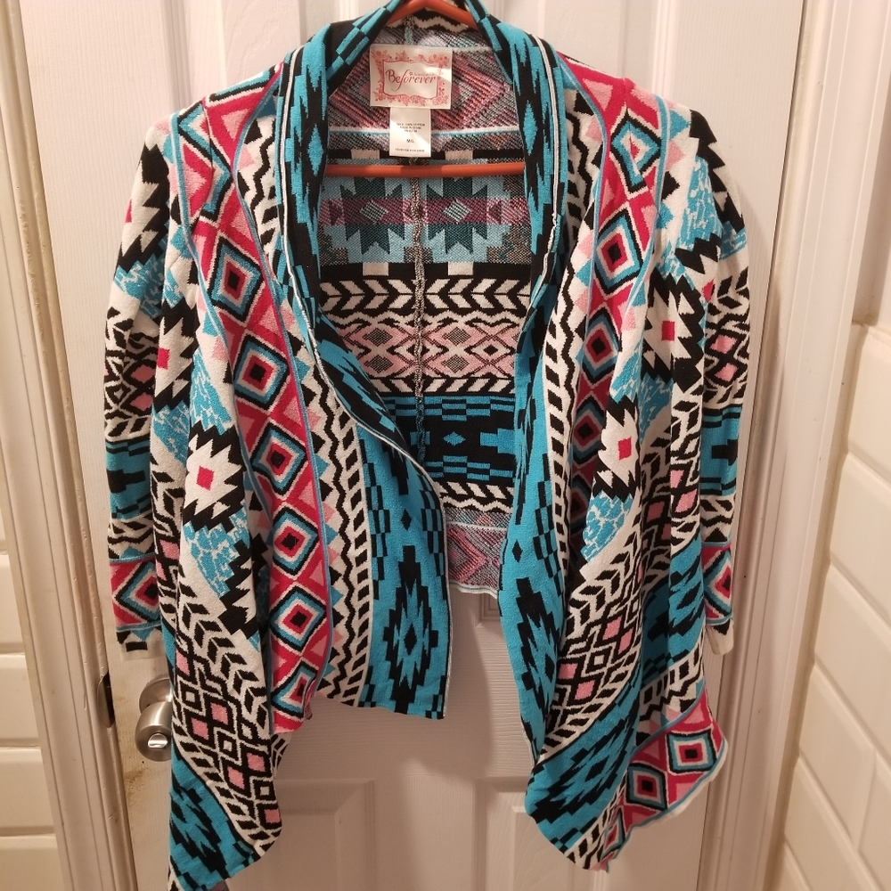 American Girl For Girls M/L Blanket Knit Cardigan Sweater